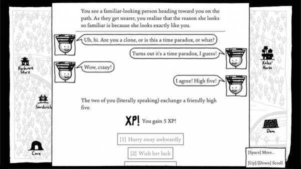 Игра Shadows Over Loathing, скриншот