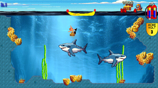 Игра Shark's Treasures Adventure, скриншот