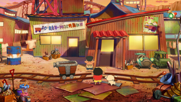 Игра Shin chan: Shiro and the Coal Town, скриншот