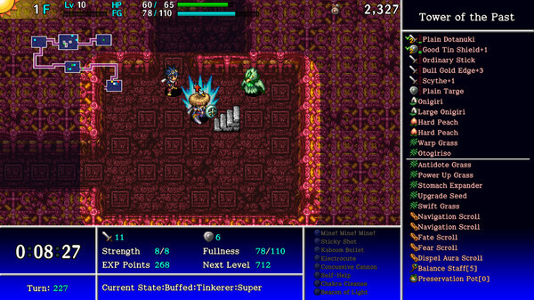 Игра Shiren the Wanderer: The Tower of Fortune and the Dice of Fate, скриншот