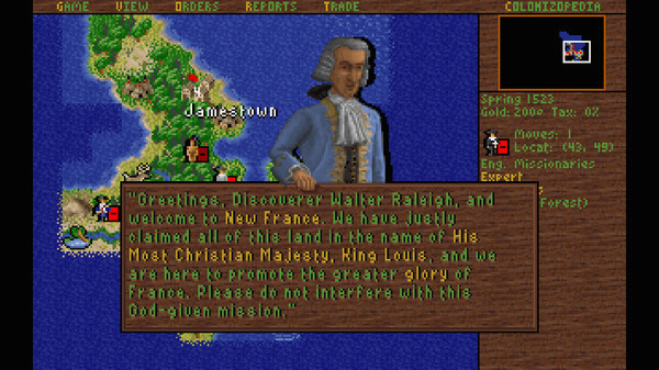 Игра Sid Meier's Colonization (Classic), скриншот