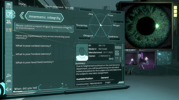 Игра Silicon Dreams | cyberpunk interrogation, скриншот