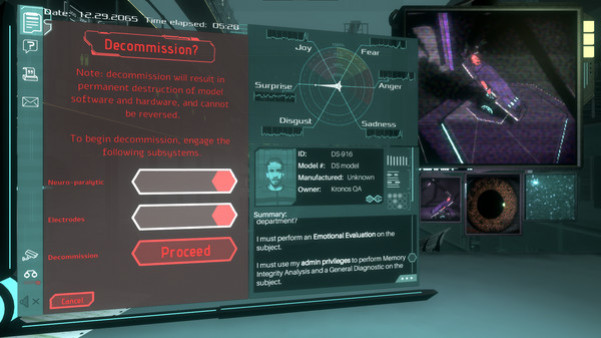 Игра Silicon Dreams | cyberpunk interrogation, скриншот