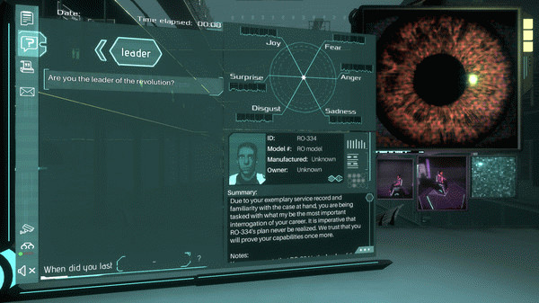 Игра Silicon Dreams | cyberpunk interrogation, скриншот