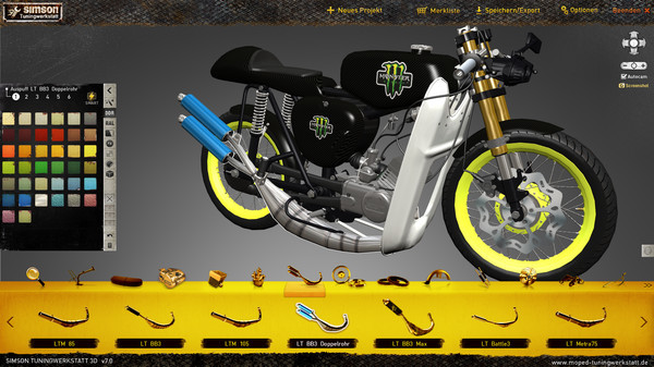 Игра Simson Tuningwerkstatt 3D, скриншот