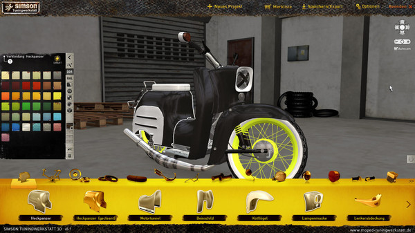 Игра Simson Tuningwerkstatt 3D, скриншот