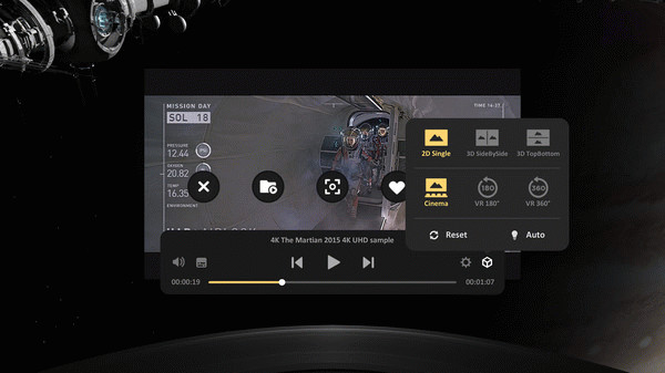 Игра SKYBOX VR Video Player, скриншот