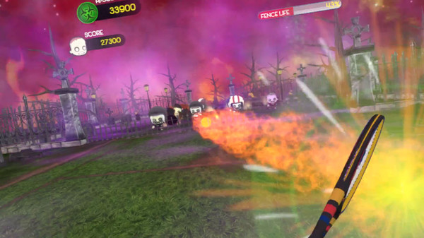 Игра Smoots Tennis Survival Zombie, скриншот