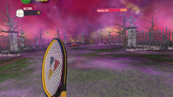 Игра Smoots Tennis Survival Zombie, скриншот