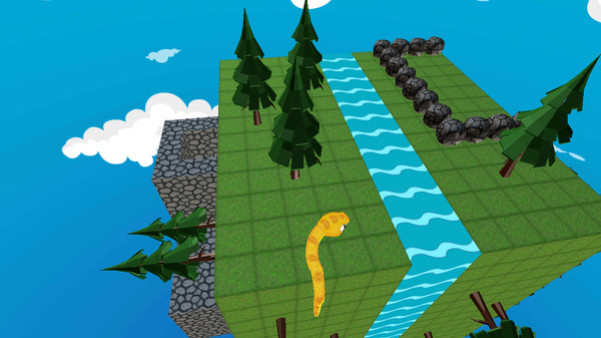 Игра Snake In The Cube, скриншот