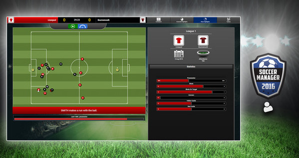 Игра Soccer Manager, скриншот