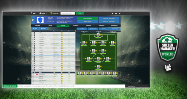 Игра Soccer Manager, скриншот