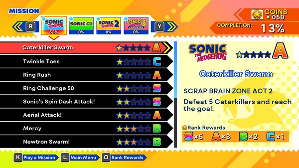 Игра Sonic Origins, скриншот