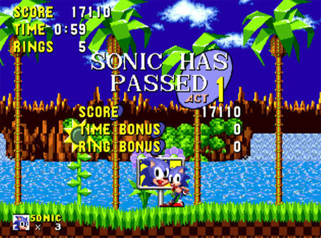 Игра Sonic The Hedgehog, скриншот