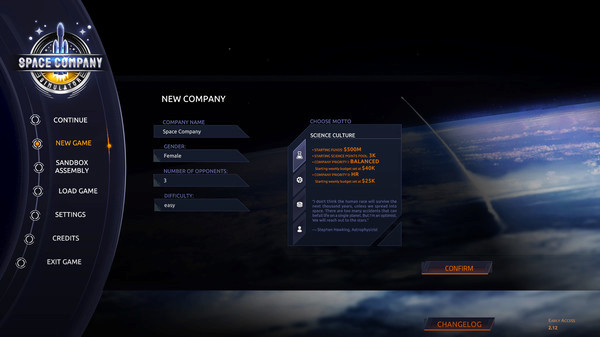 Игра Space Company Simulator, скриншот