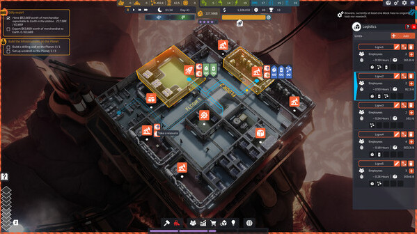 Игра Space Drilling Station, скриншот