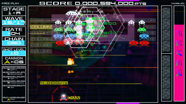 Игра Space Invaders Extreme, скриншот