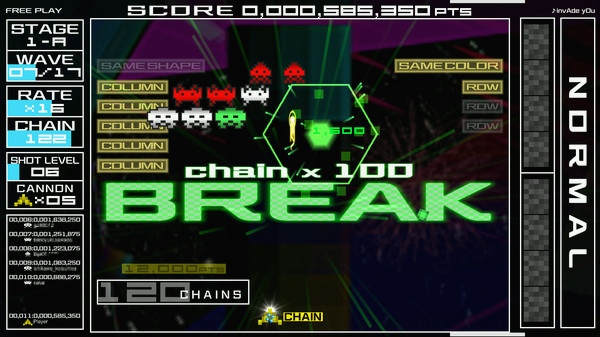 Игра Space Invaders Extreme, скриншот