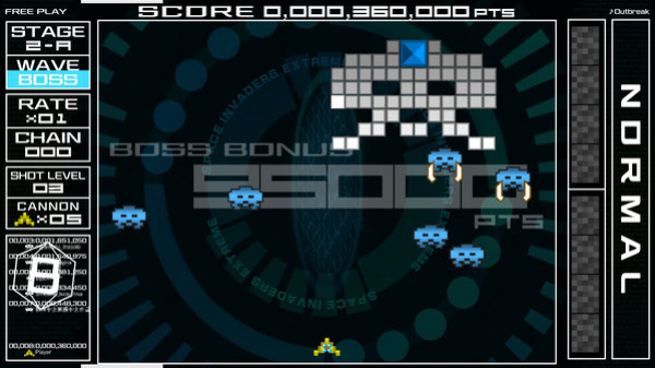 Игра Space Invaders Extreme, скриншот
