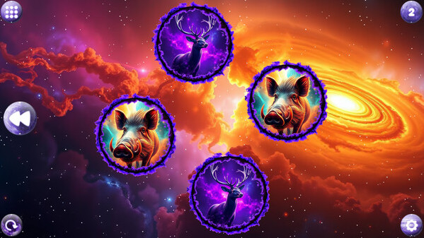 Игра Space Memory: Artiodactyls, скриншот