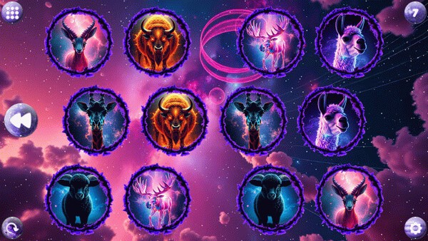 Игра Space Memory: Artiodactyls, скриншот