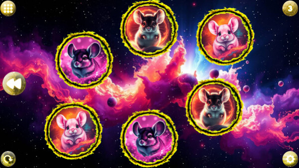 Игра Space Memory: Chinchillas, скриншот