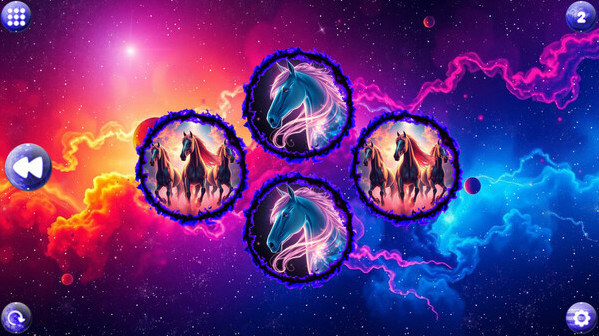 Игра Space Memory: Horses, скриншот