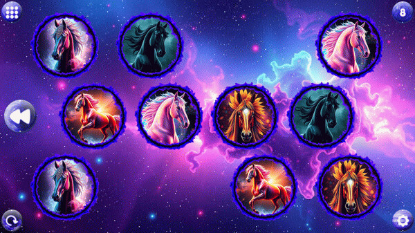 Игра Space Memory: Horses, скриншот
