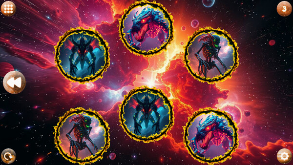Игра Space Memory: Monsters, скриншот