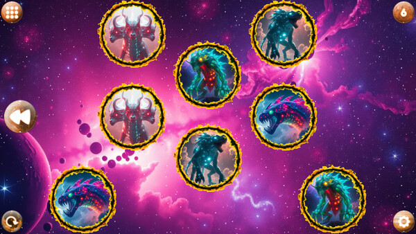 Игра Space Memory: Monsters, скриншот