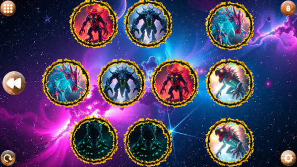 Игра Space Memory: Monsters, скриншот