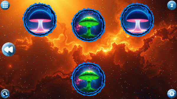 Игра Space Memory: Mushrooms, скриншот