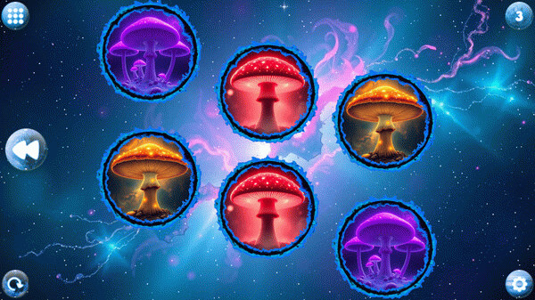 Игра Space Memory: Mushrooms, скриншот