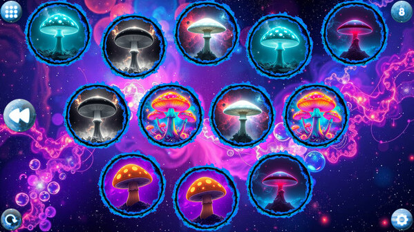 Игра Space Memory: Mushrooms, скриншот