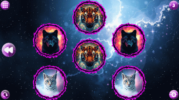 Игра Space Memory: Predators, скриншот
