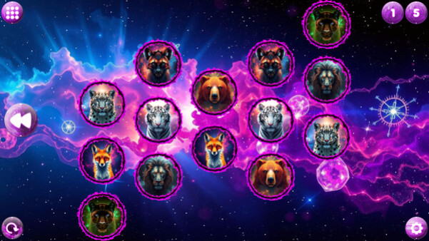 Игра Space Memory: Predators, скриншот