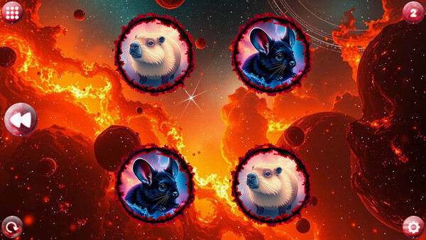 Игра Space Memory: Rodents, скриншот