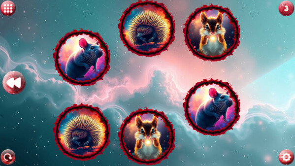 Игра Space Memory: Rodents, скриншот