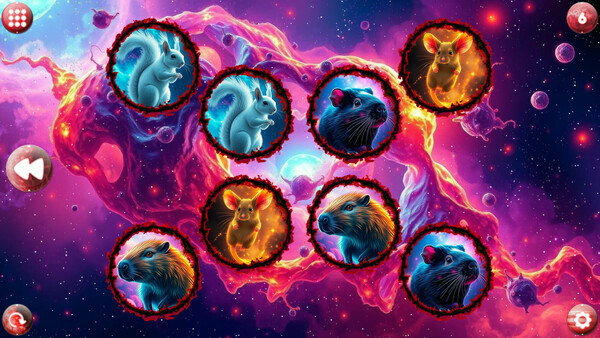 Игра Space Memory: Rodents, скриншот