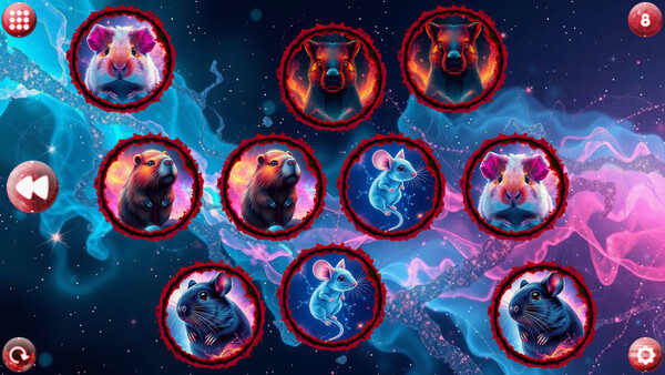 Игра Space Memory: Rodents, скриншот