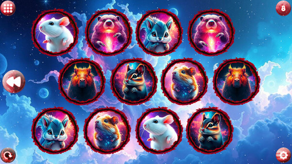 Игра Space Memory: Rodents, скриншот