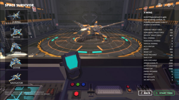 Игра Space Survivor, скриншот