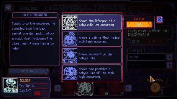 Игра Space Warlord Baby Trading Simulator, скриншот