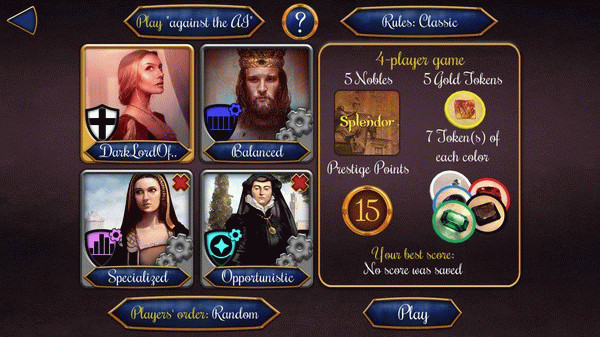 Игра Splendor, скриншот