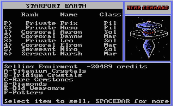 Игра Star Command, скриншот