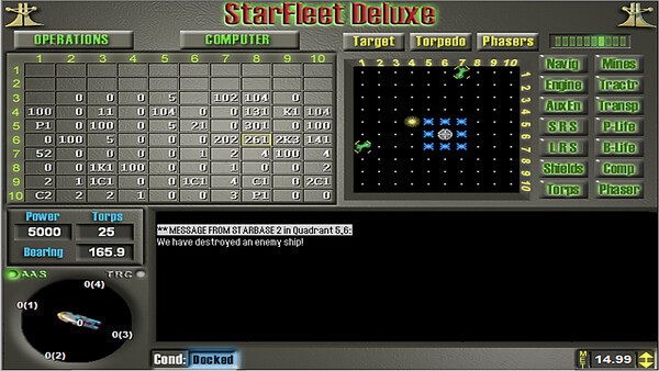 Игра Star Fleet Deluxe, скриншот