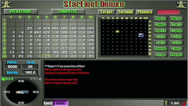 Игра Star Fleet Deluxe, скриншот