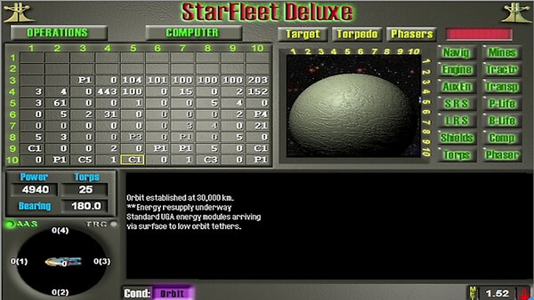 Игра Star Fleet Deluxe, скриншот