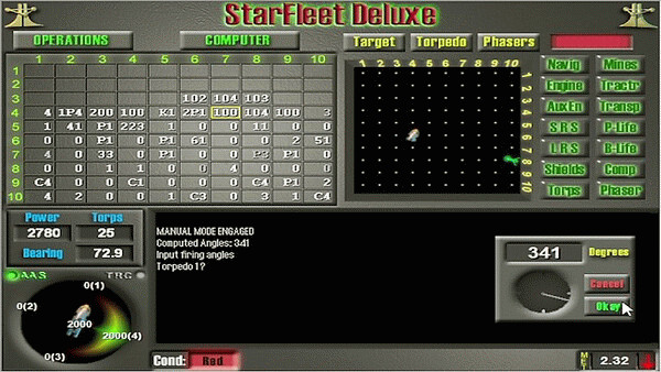 Игра Star Fleet Deluxe, скриншот