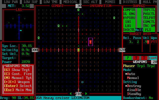 Игра STAR FLEET II - Krellan Commander Version 2.0, скриншот